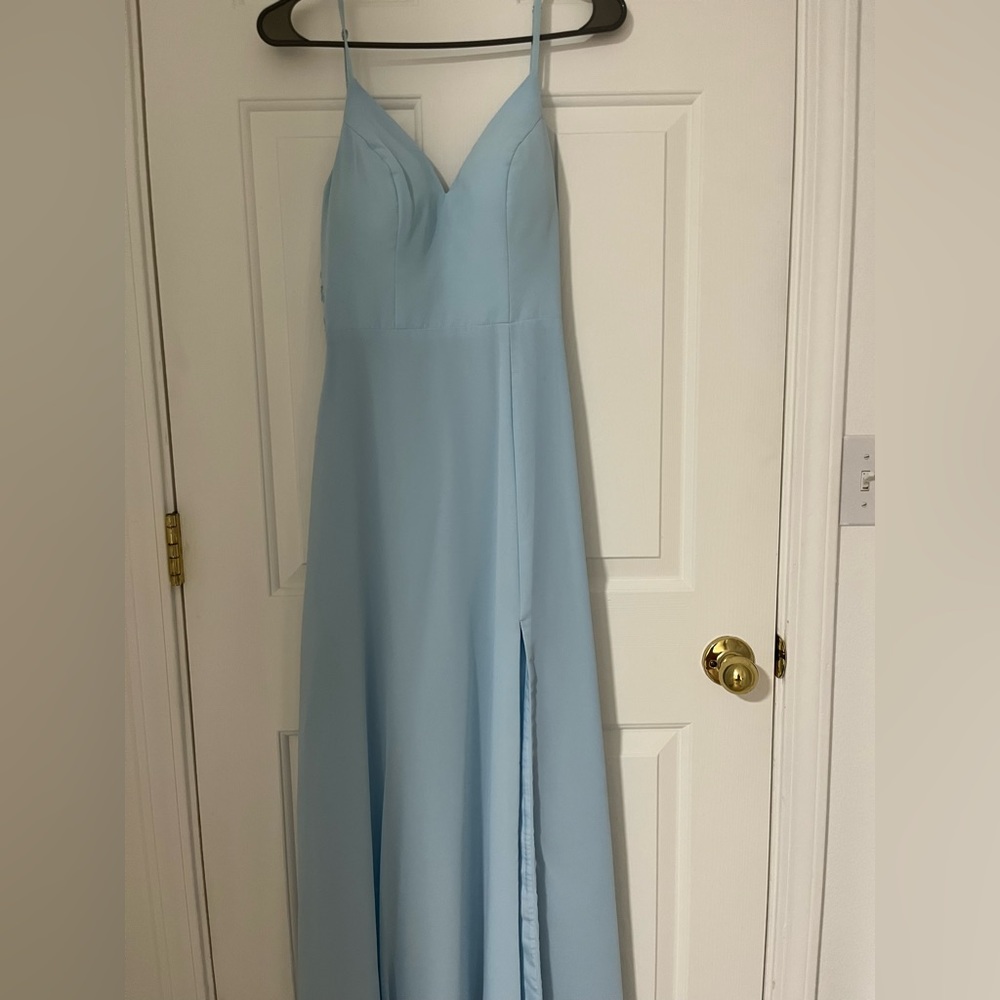 Sky Blue Azazie Dress